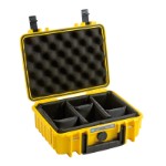 OUTDOOR kuffert i gul med polstret skillevæg 250x175x95 mm Volume: 4,1 L Model: 1000/Y/RPD